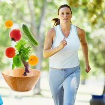 Woman running for healthy lifestyle and mental wellness